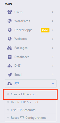 Tạo Tài Khoản FTP Và Upload/Download File Lên CyberPanel