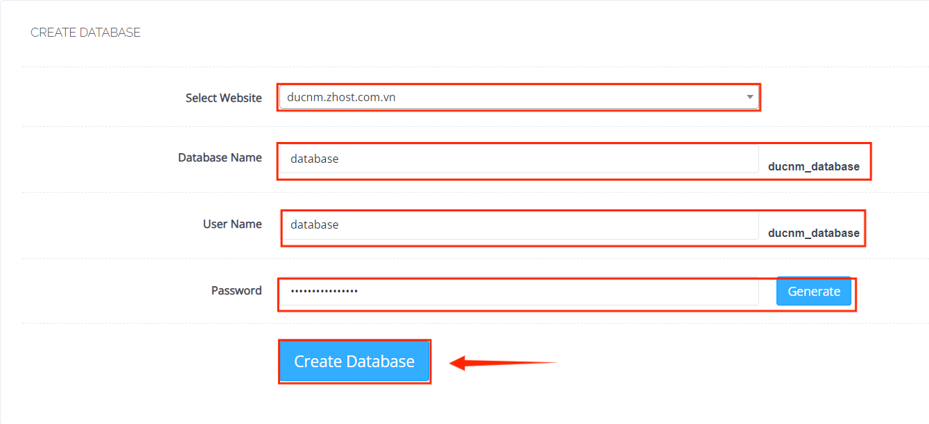 Hướng Dẫn Tạo Database Trên Cyberpanel
