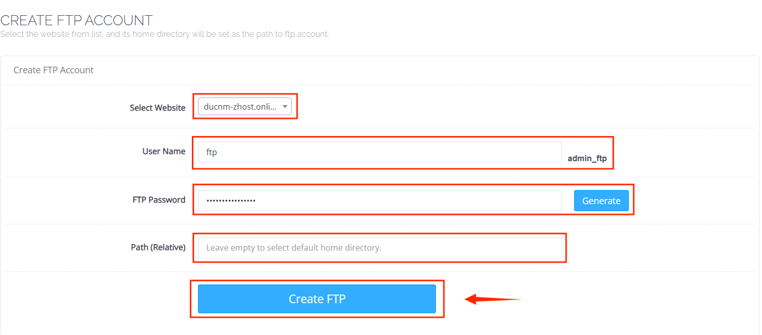 Tạo Tài Khoản FTP Và Upload/Download File Lên CyberPanel