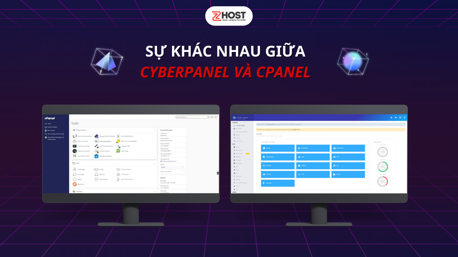 CyberPanel và cPanel