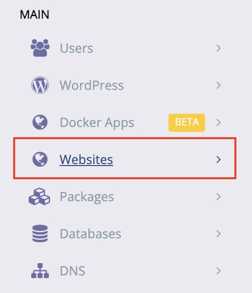 Thêm Sub-Domain vào CyberPanel: Bước chọn Website