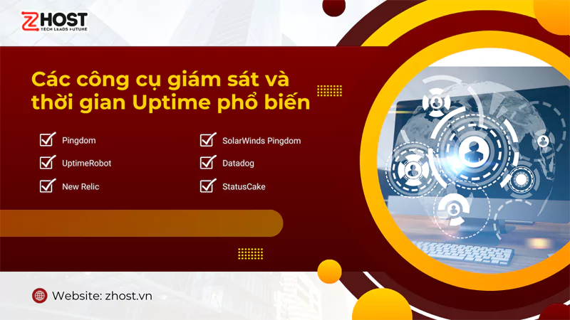 Các công cụ giám sát và thời gian Uptime phổ biến