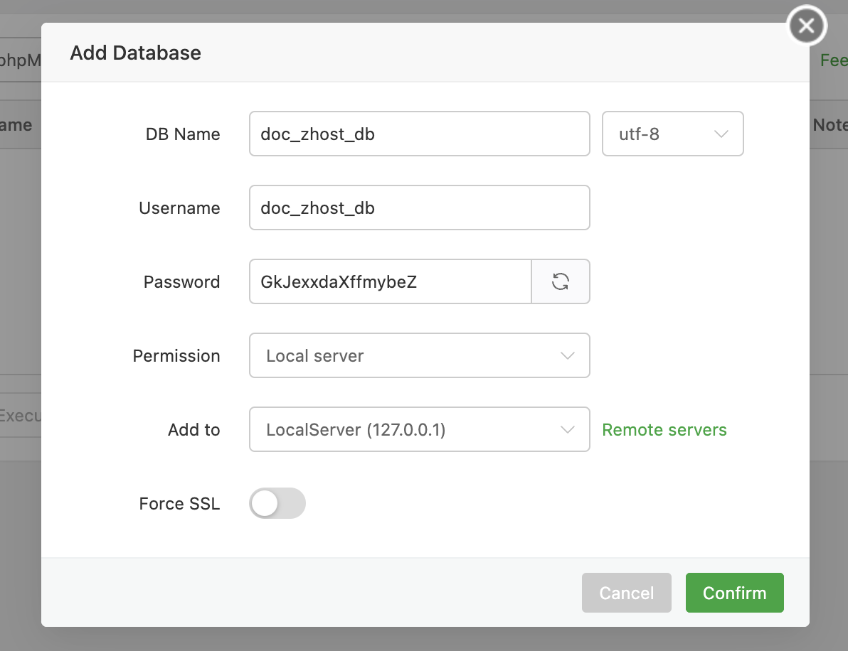 Hướng dẫn tạo database trên AApanel