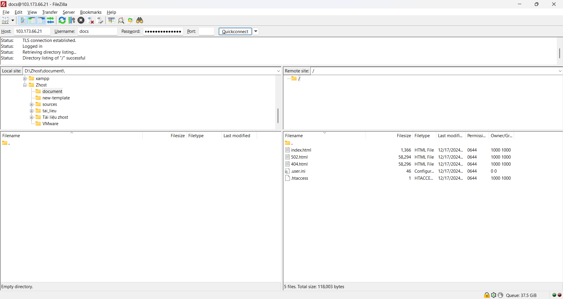 Hướng Dẫn Tạo Tài Khoản FPT Và Upload File Lên aaPanel