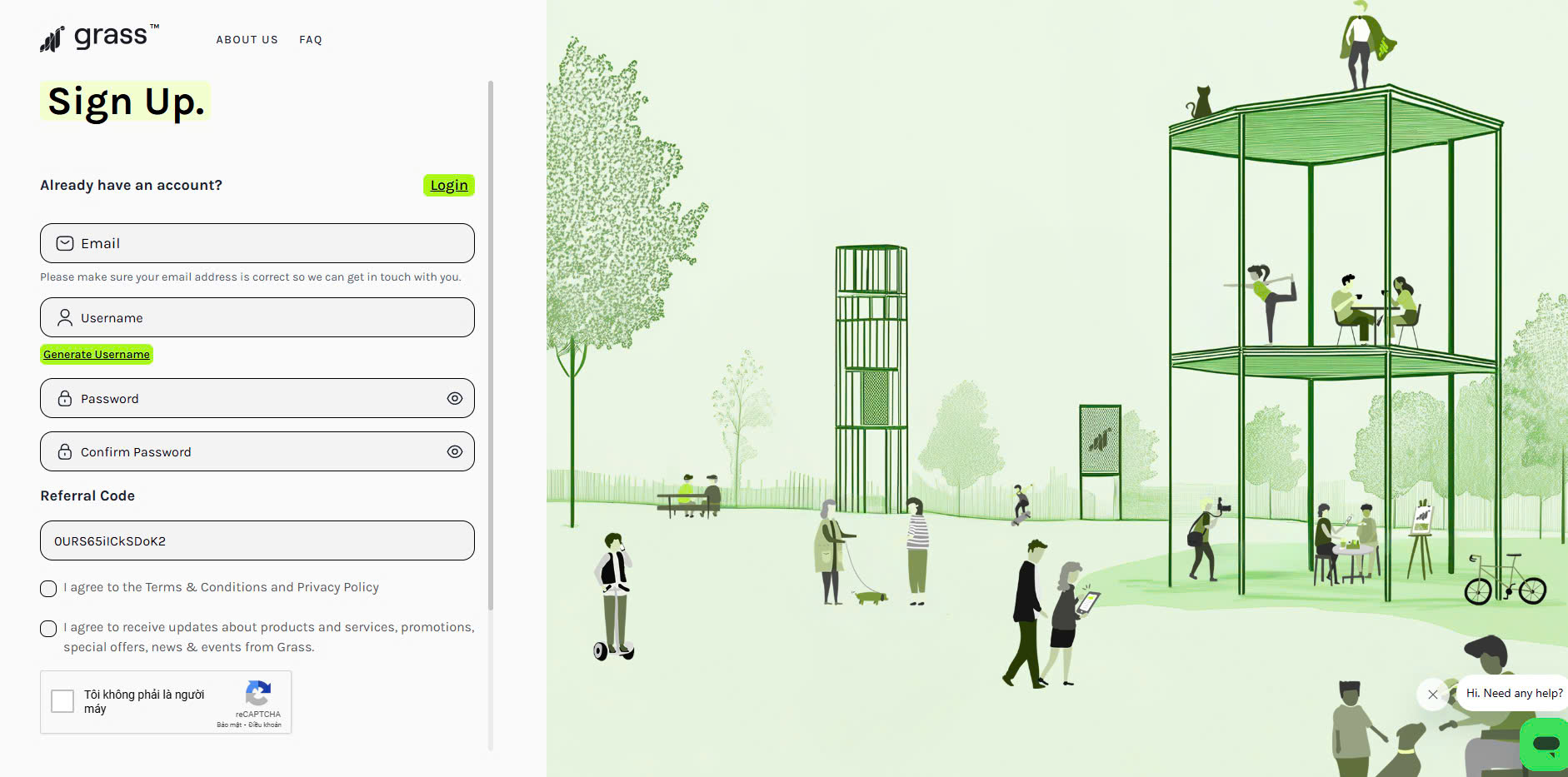 đăng ký tài khoản