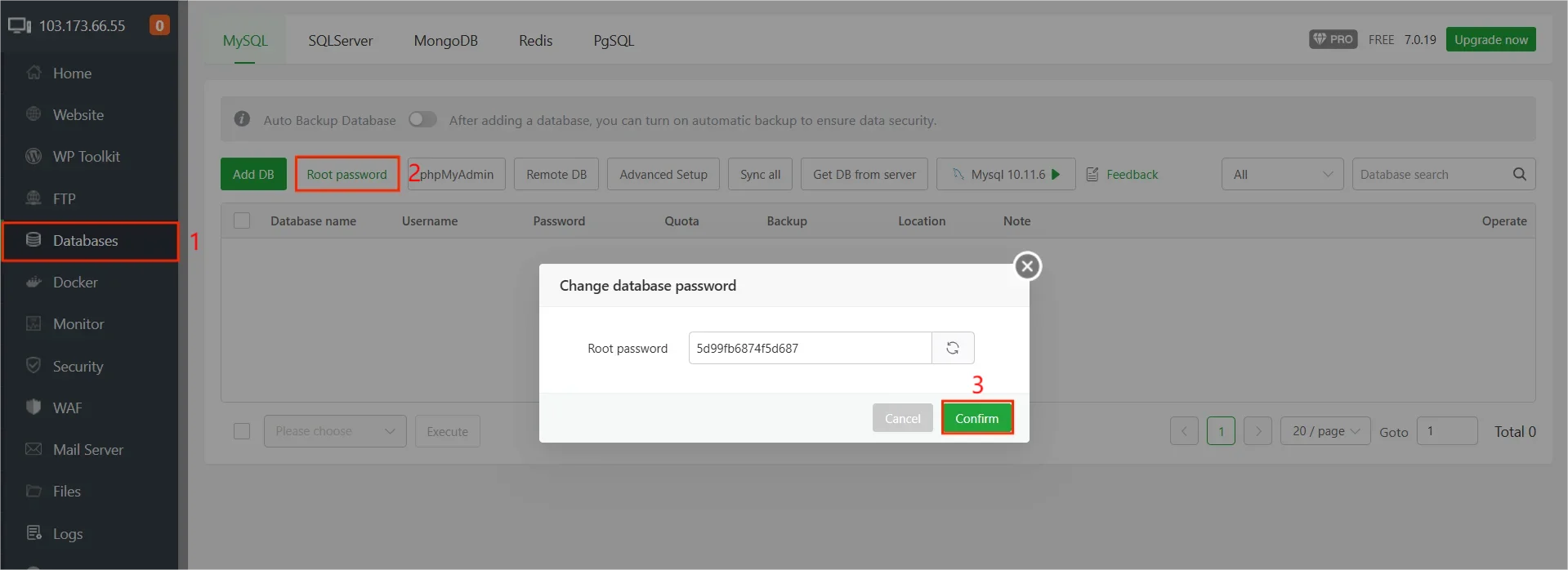 Hướng Dẫn Khôi Phục Mật Khẩu Root MySQL Trên aaPanel
