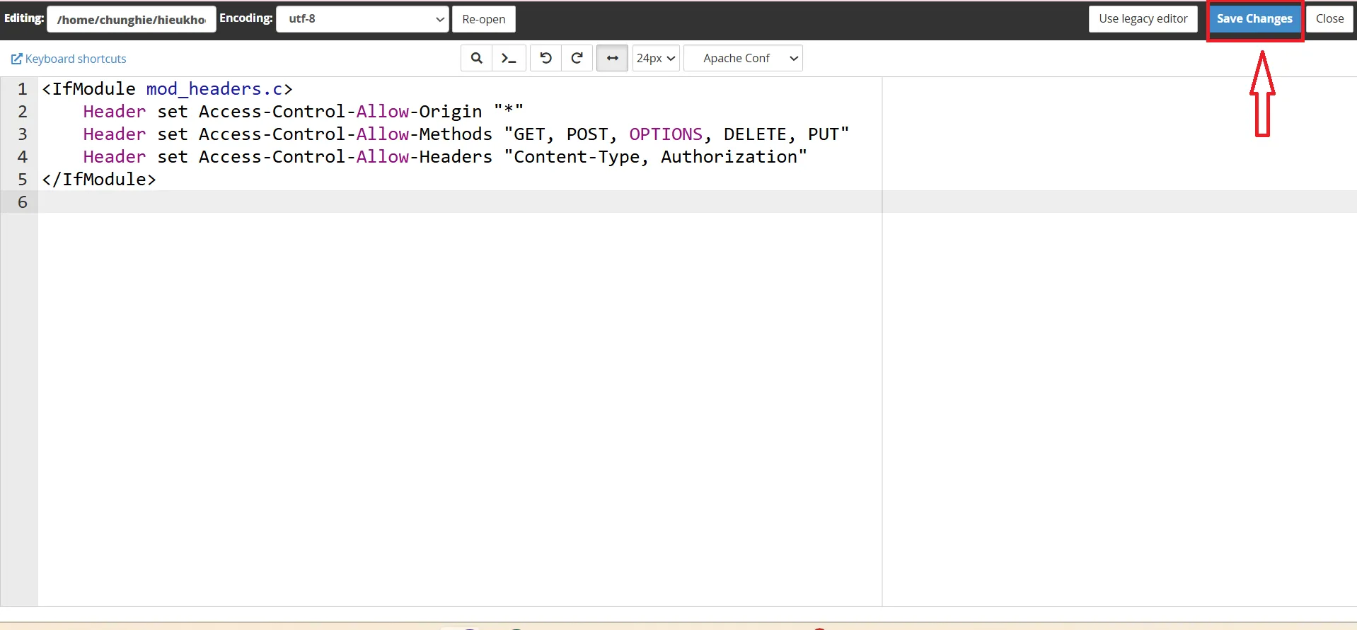 Hướng Dẫn Bật CORS Trên Hosting cPanel ảnh 7