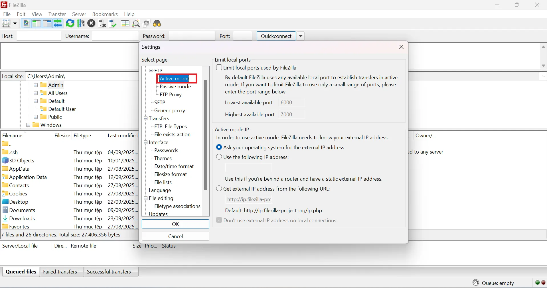 Khắc phục lỗi “Failed to retrieve directory listing” khi dùng FileZilla ảnh 4