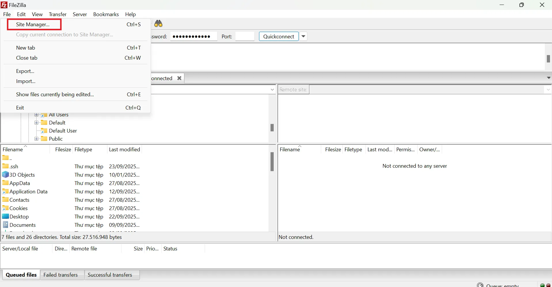 Khắc phục lỗi “Failed to retrieve directory listing” khi dùng FileZilla ảnh 6
