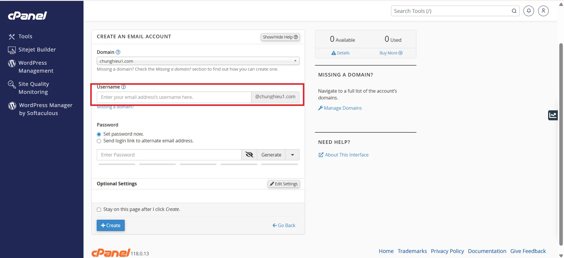 Hướng Dẫn Chi Tiết Tạo Tài Khoản Email rên cPanel ảnh 3
