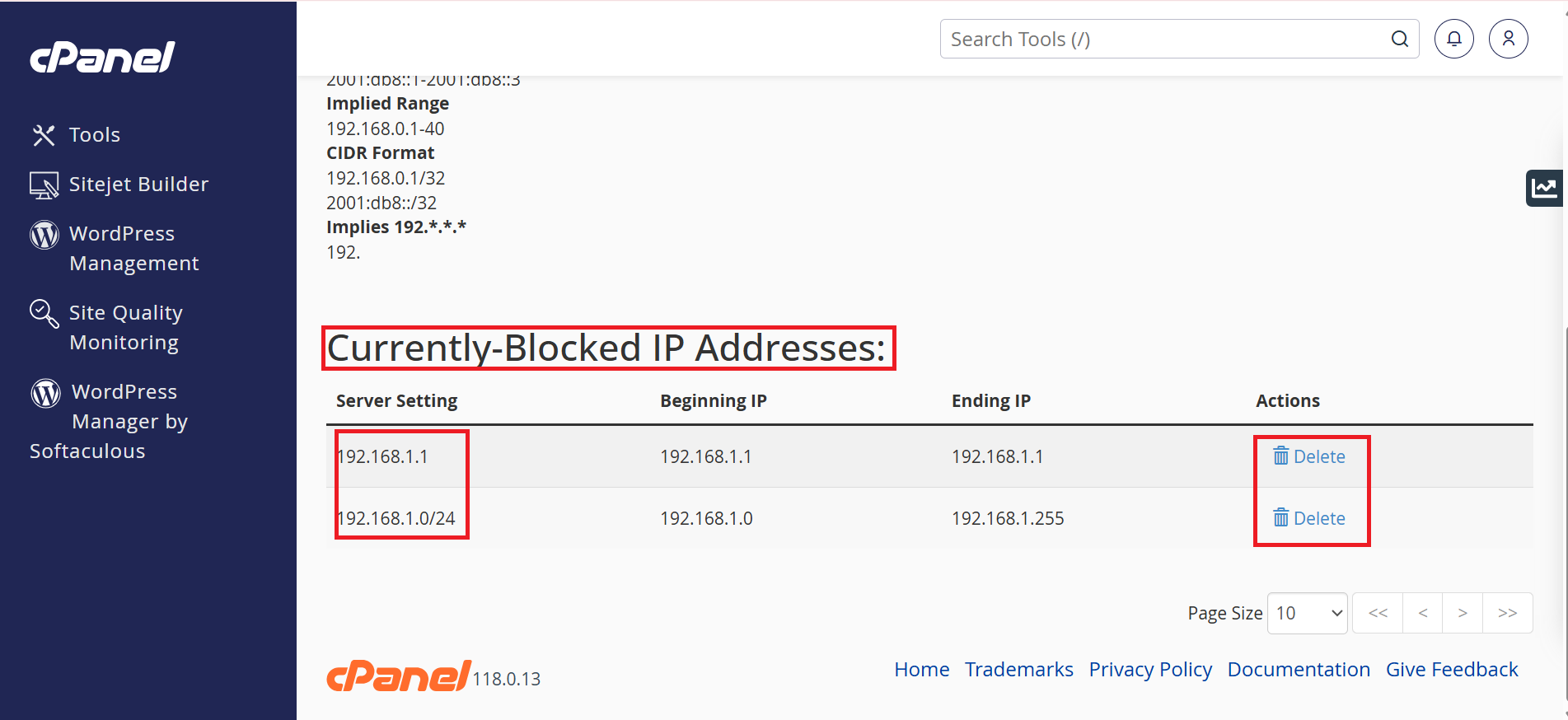 Hướng Dẫn Block IP (IP Blocker) Trên cPanel ảnh 4