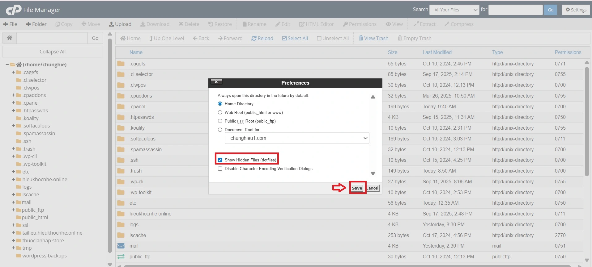 Hiển Thị Folder, File Ẩn Trên Hosting Sử Dụng cPanel ảnh 5