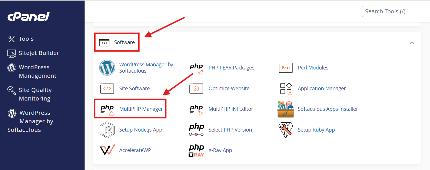 Hướng Dẫn Sử Dụng MultiPHP Manager Trên Hosting cPanel h1