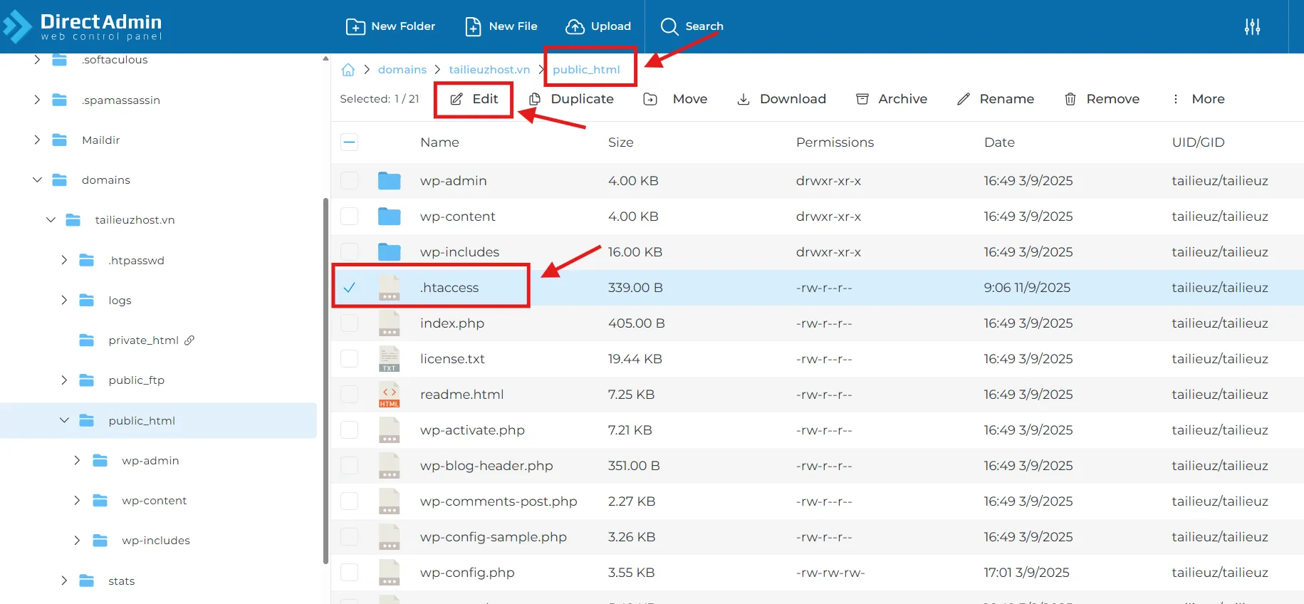 Hướng dẫn chặn IP truy cập bằng .htaccess trên DirectAdmin h3