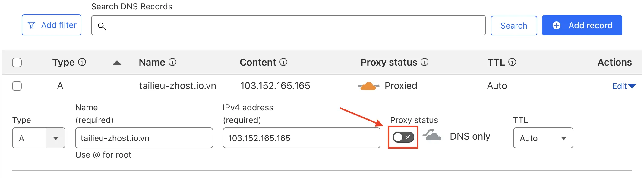 Hướng Dẫn Bật Tắt Proxy DNS CloudFlare