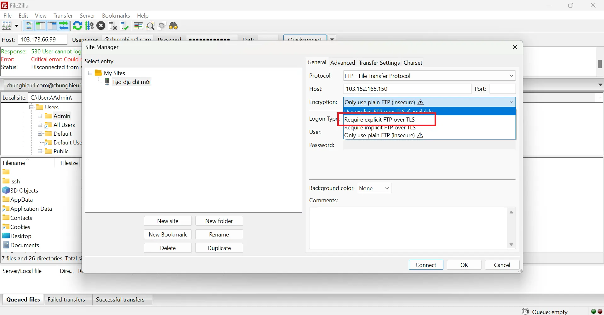 Khắc phục lỗi “Failed to retrieve directory listing” khi dùng FileZilla ảnh 10