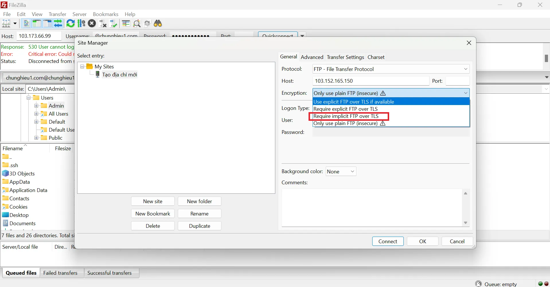 Khắc phục lỗi “Failed to retrieve directory listing” khi dùng FileZilla ảnh 11