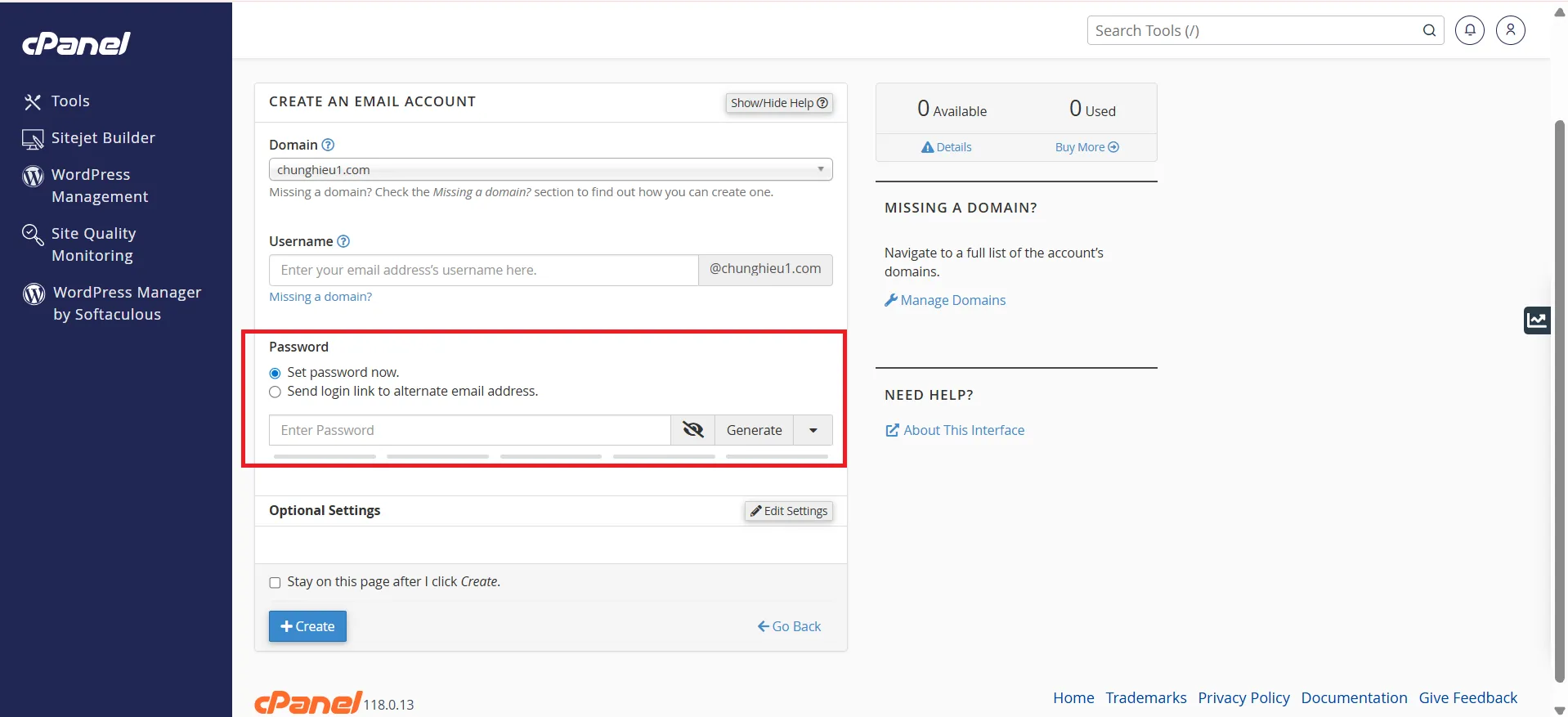 Hướng Dẫn Chi Tiết Tạo Tài Khoản Email rên cPanel ảnh 4
