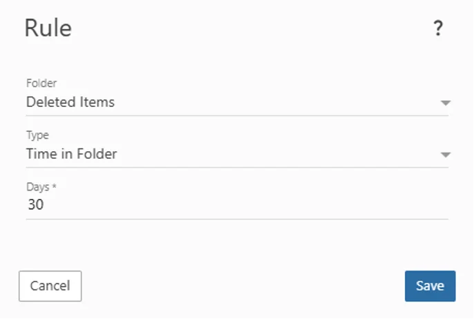 Hướng dẫn sử dụng Folder Auto-Clean trên Email Business