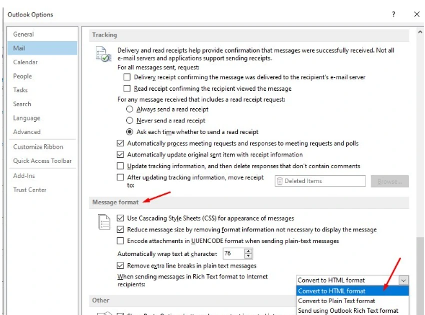 Sửa lỗi mail gửi đi có đính kèm file Winmail.dat trên Outlook