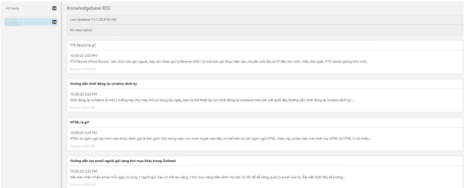 Hướng dẫn sủ dụng News Feeds trong Email Business