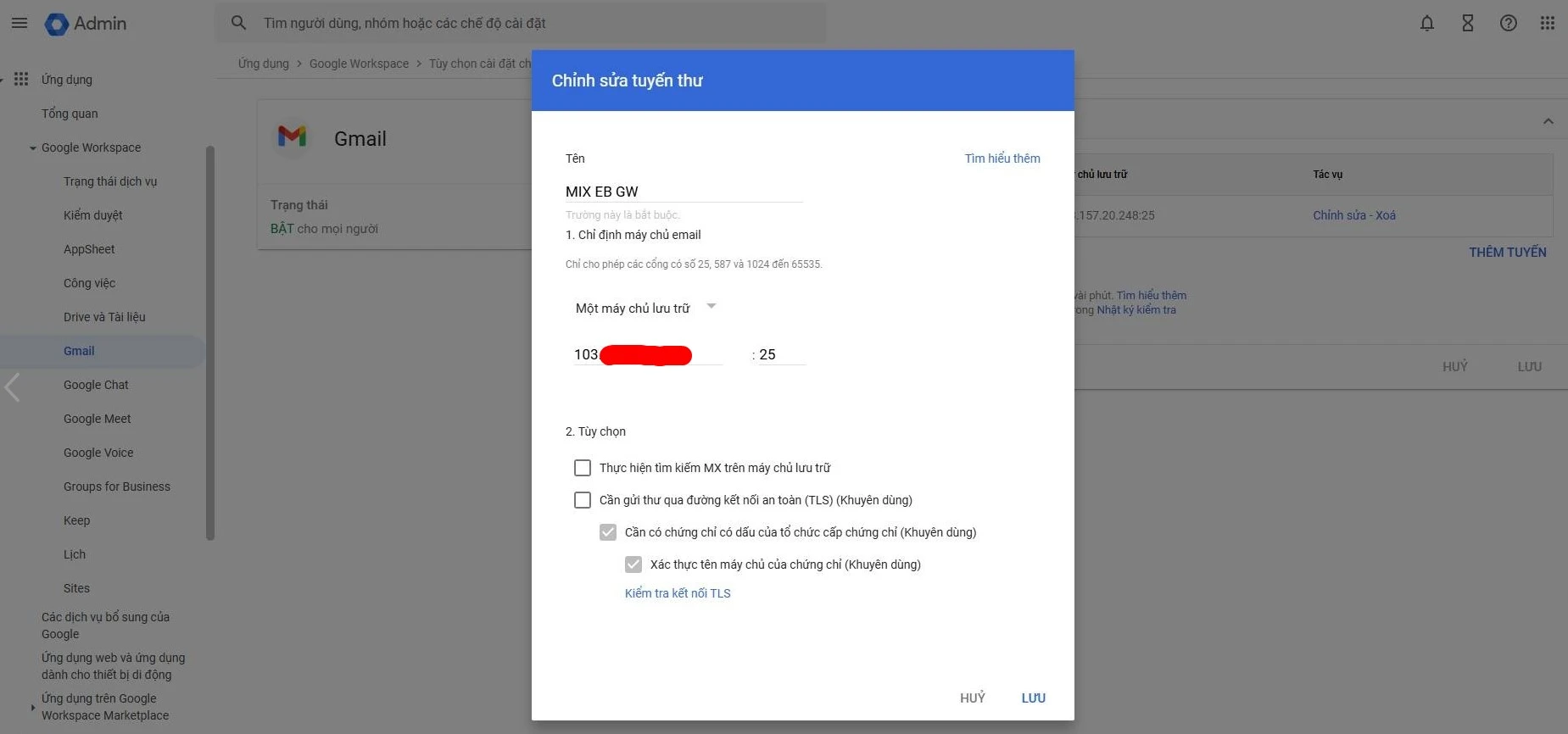 sử dụng song song Google Workspace và Email Business thêm IP