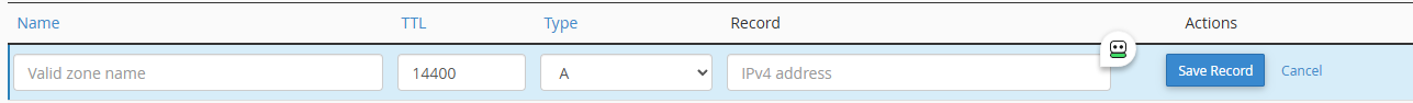Lưu bản ghi DNS trong Zone Editor cPanel