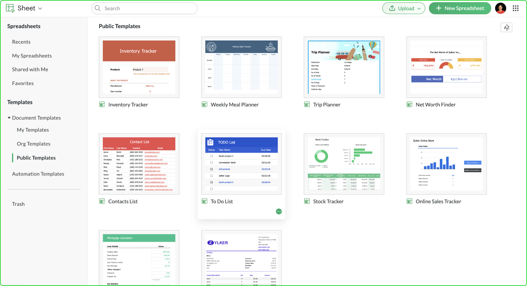zoho-sheet-for-work-template